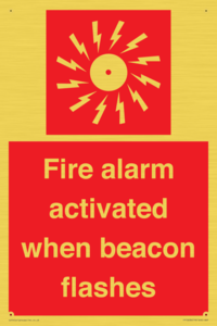 Fire alarm activated when beacon flashes